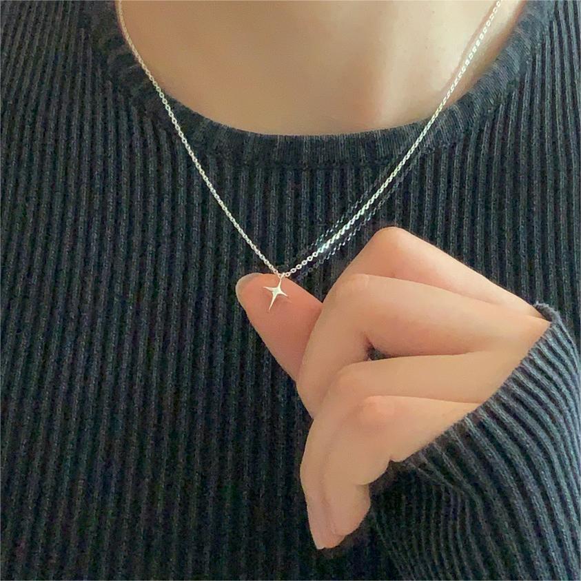 Fan Korean Style Sterling Sier Simple Necklaces