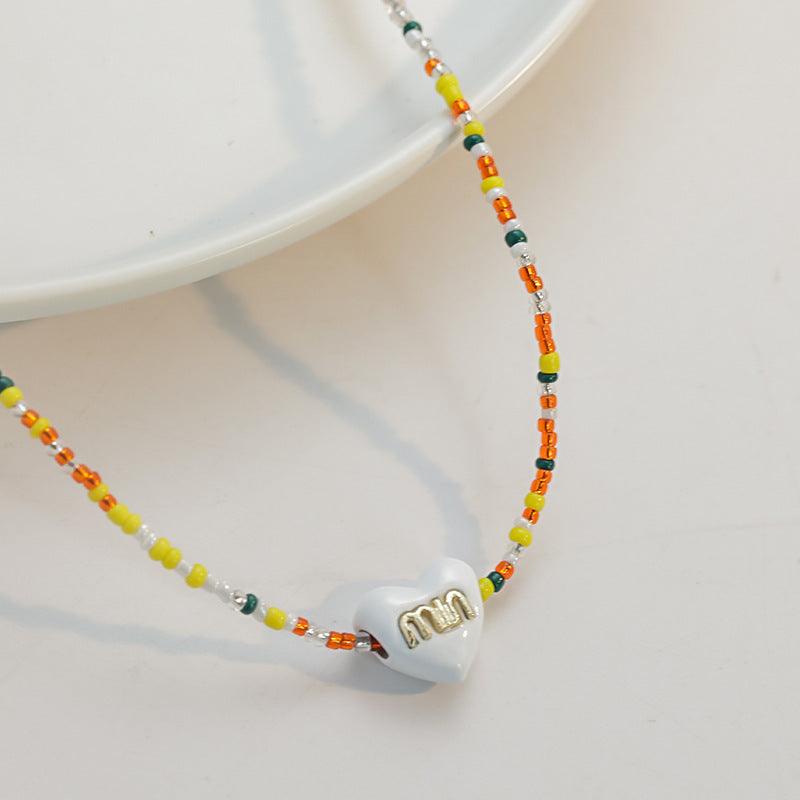 Pearl Daisy Color Beaded High Fashion Necklaces