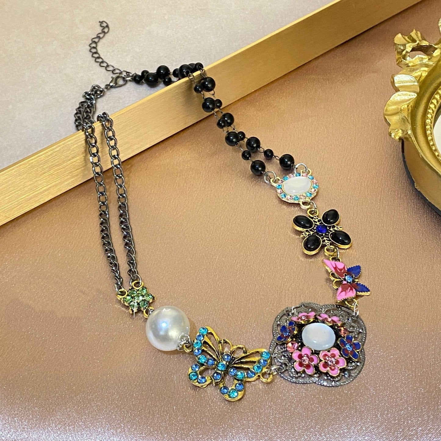 Vacation Exaggerated Style Flower Fashionable Niche Design Necklaces