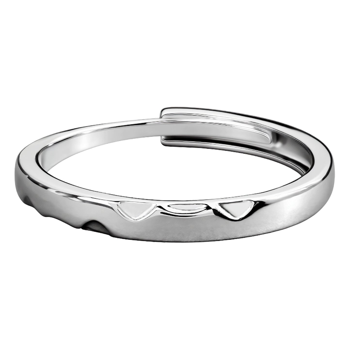 Luxury Simplicity Couple Environmental Protection Copper Geometric Rings