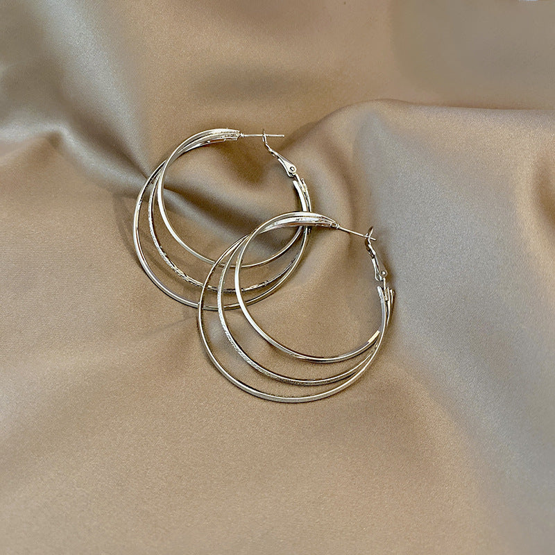Women's Trendy Large Circle Fashion Temperament Goddess Earrings