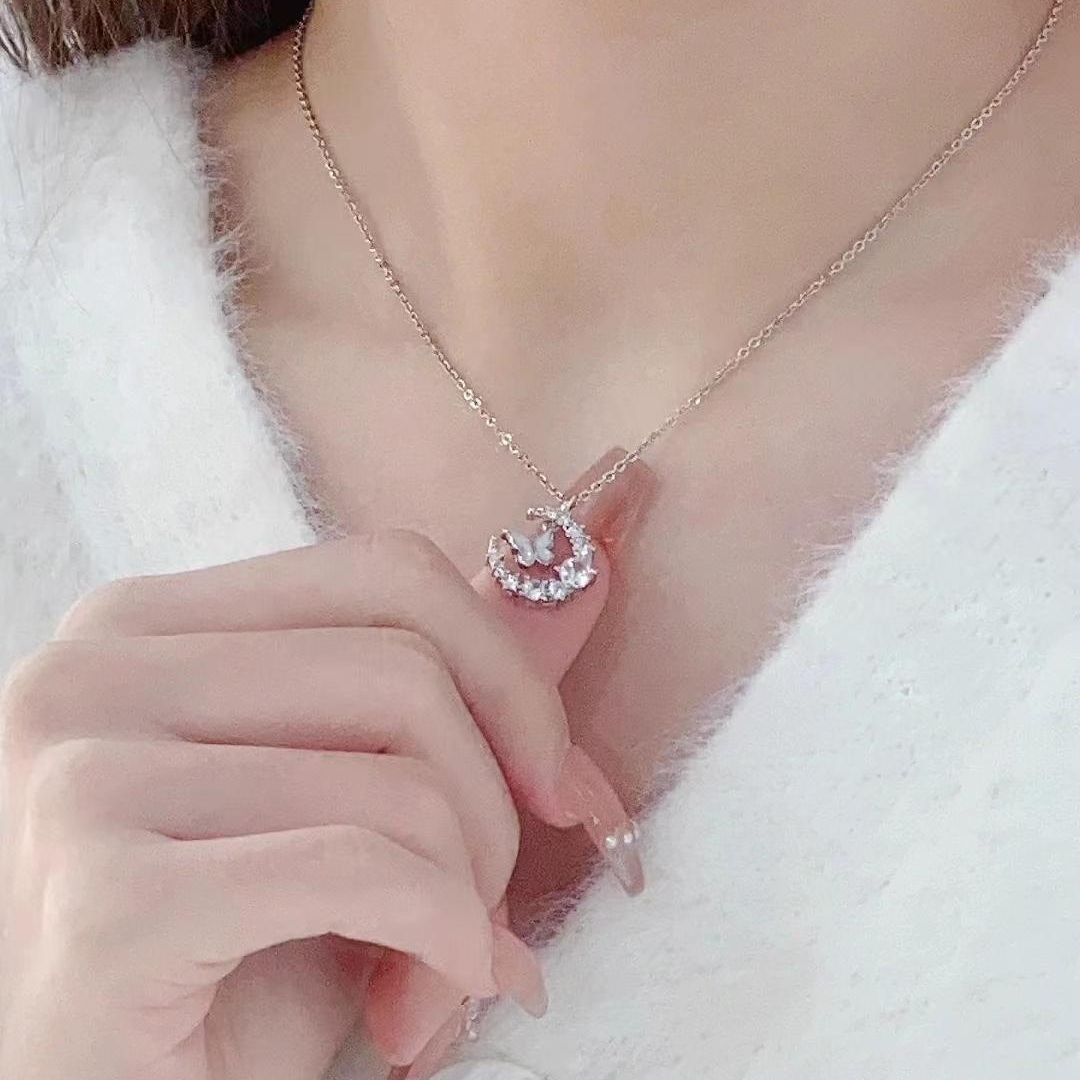 Women's For Korean Style Sweet Rhinestone Advanced Necklaces