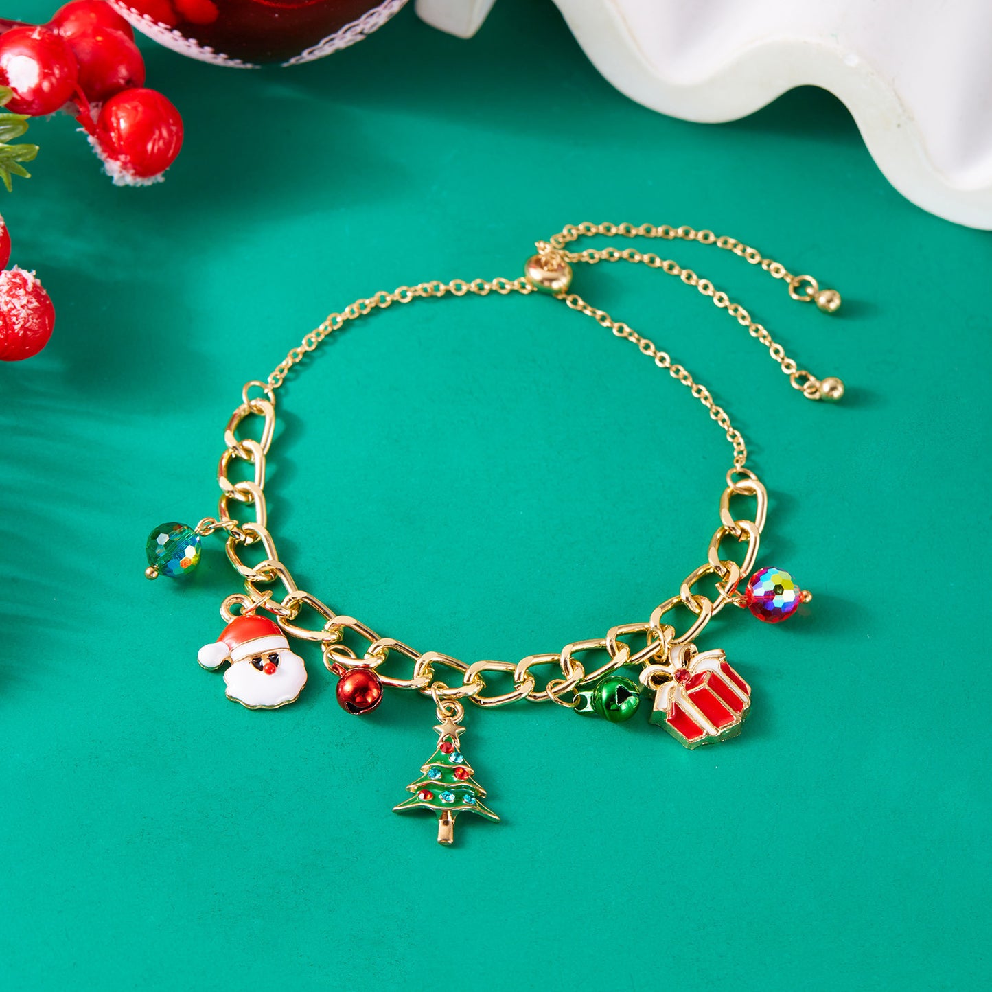 Christmas Element Fashion Santa Claus Bell Bracelets