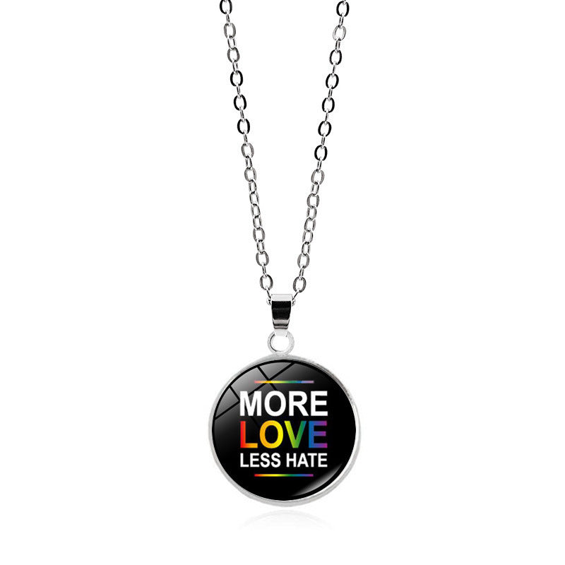 Rainbow Striped Love Female Versatile Gay Necklaces