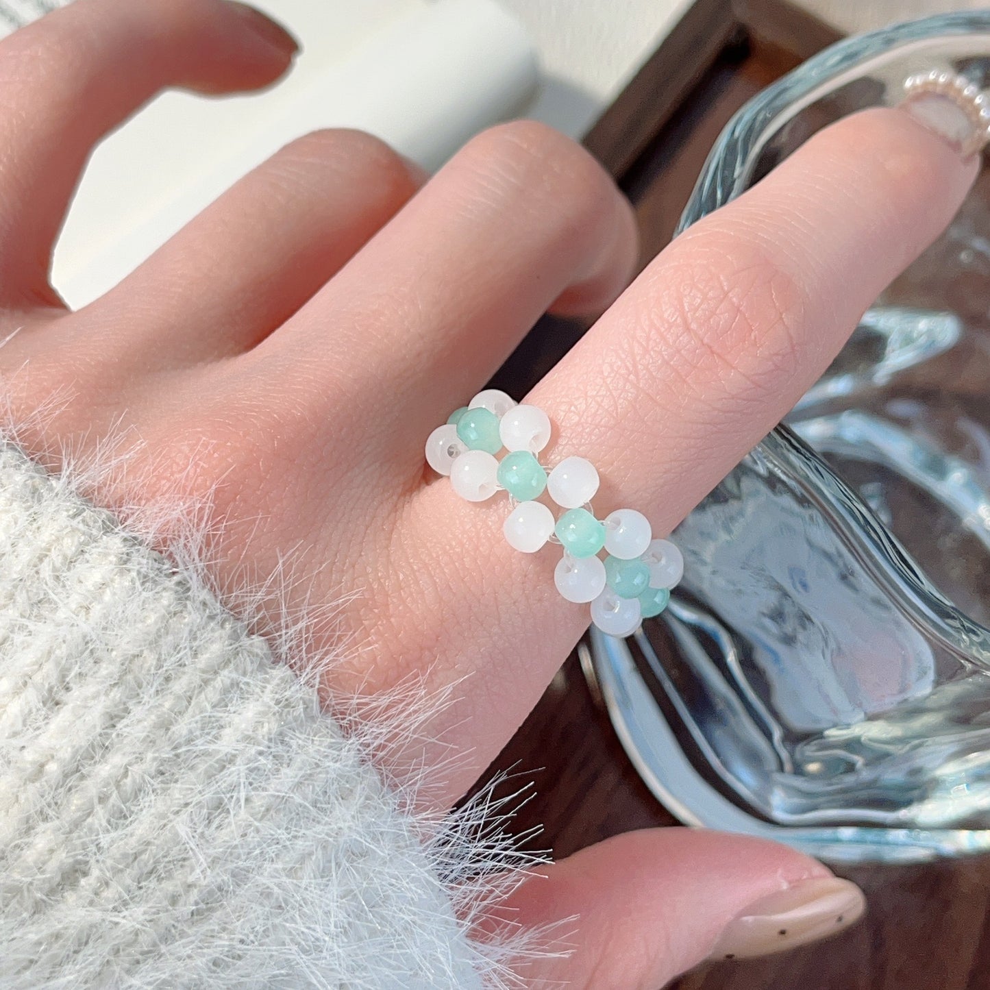Women's Retro Style Cross With Skull Stitching Open Love Ring