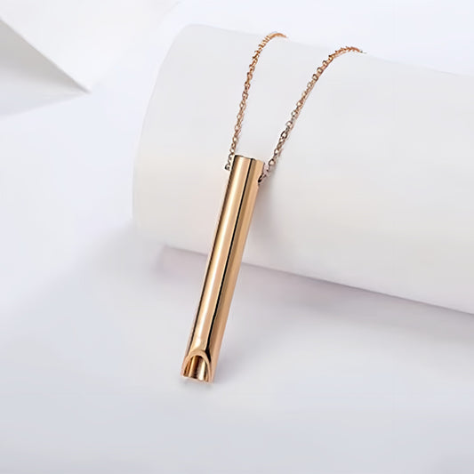 Fading Wind Decompression Whistle Vacuum Electroplating Necklaces