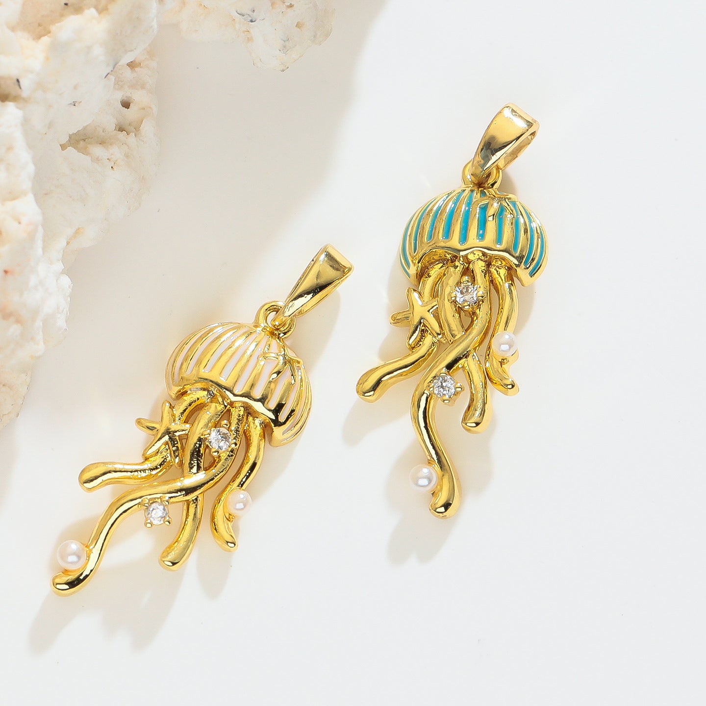 Ocean Series Dripping Jellyfish Niche Design Clavicle Necklaces
