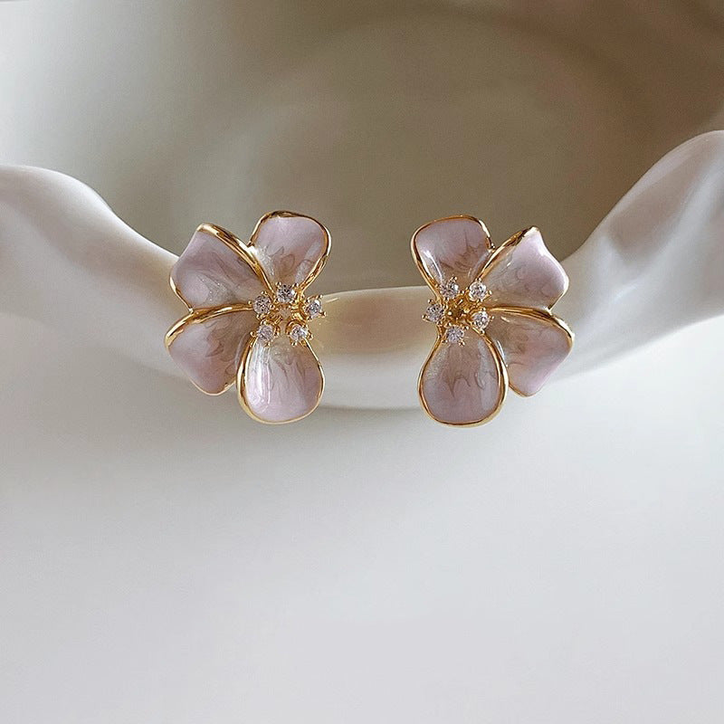 Glaze Flower Niche Gentle Elegant High Sense Fashion Rings