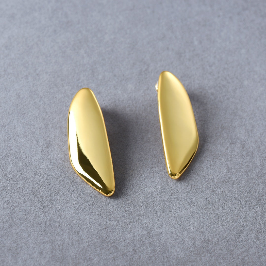 Exaggerated Personalized Irregular Metal Sier Simple Cold Style Earrings