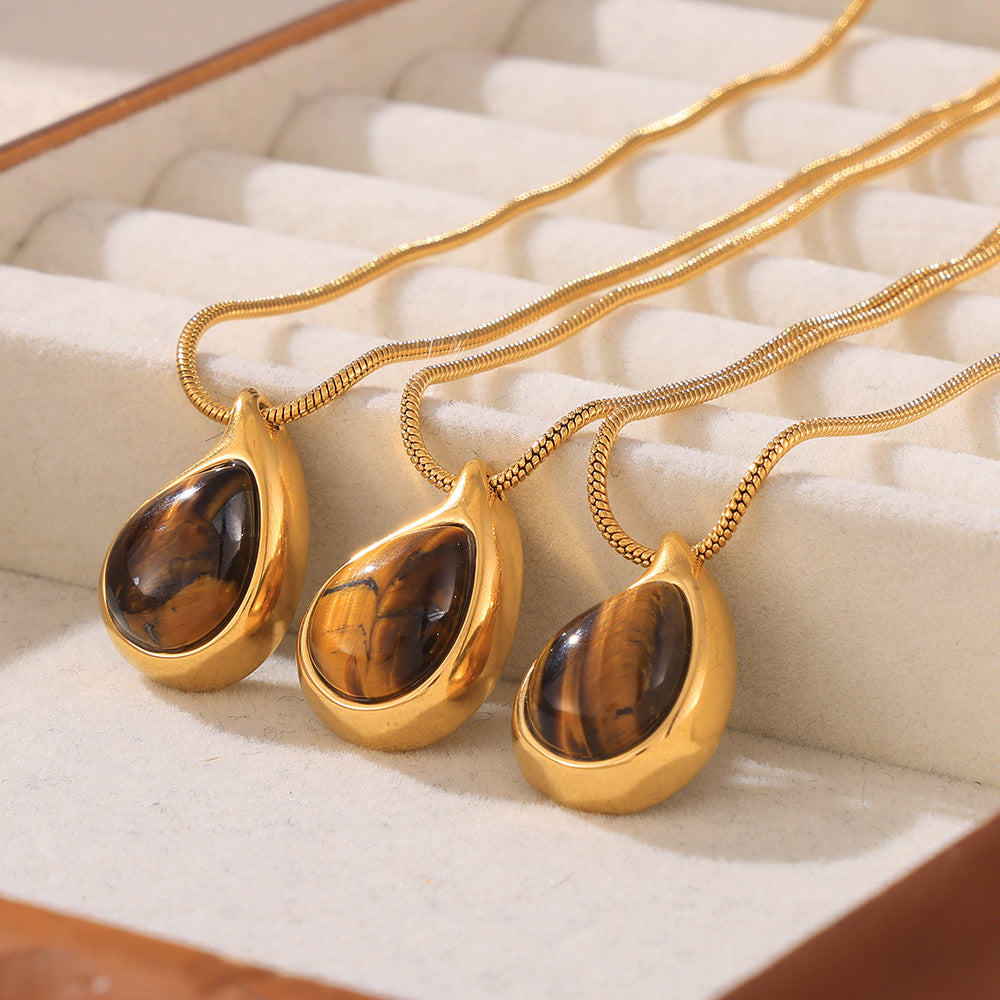 Chain Titanium Steel Gold Plated Light Necklace