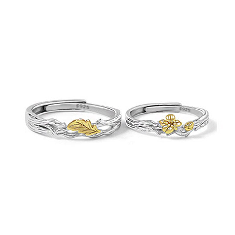 Sterling Sier Pair Female Male Niche Rings