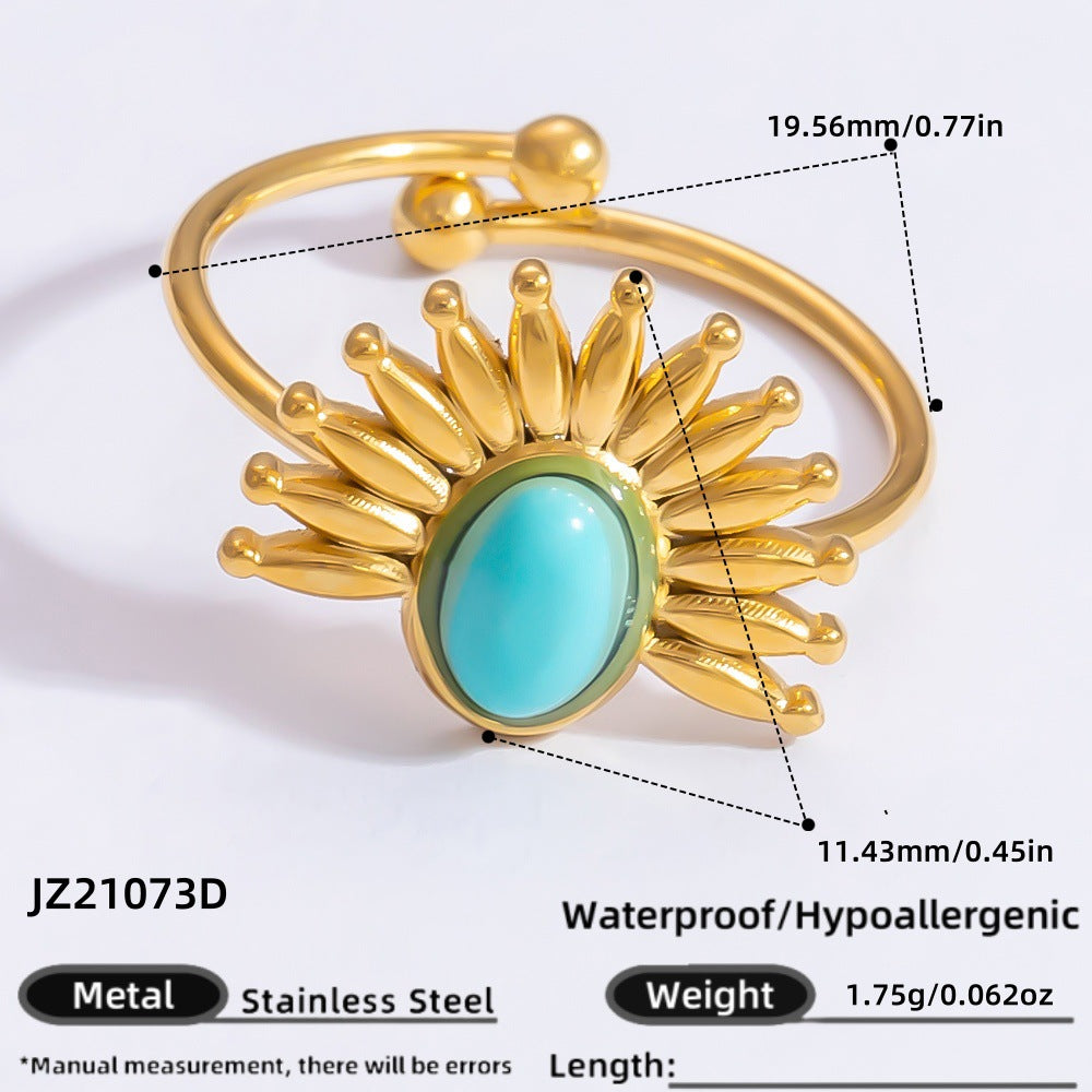 Stone Light Luxury Retro Niche High-grade Rings