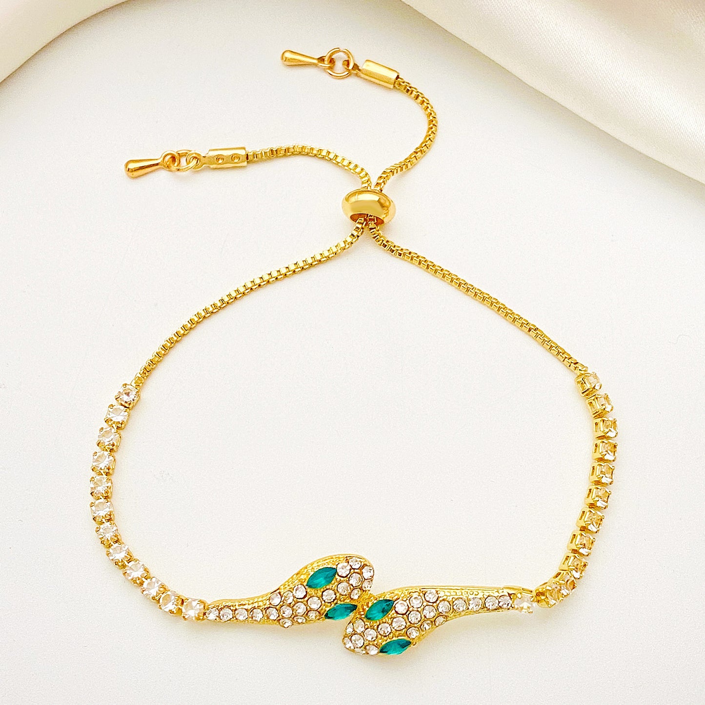 Retro Simulation Colored Gems Diamond Fashion Bracelets