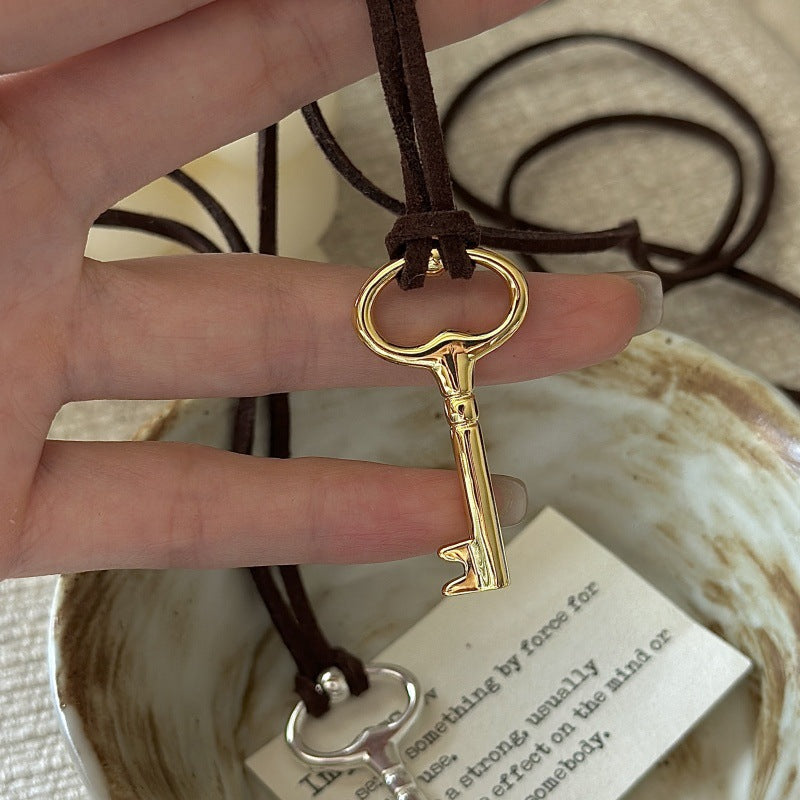 Sterling Sier Korean Style Niche Design Veet Necklaces