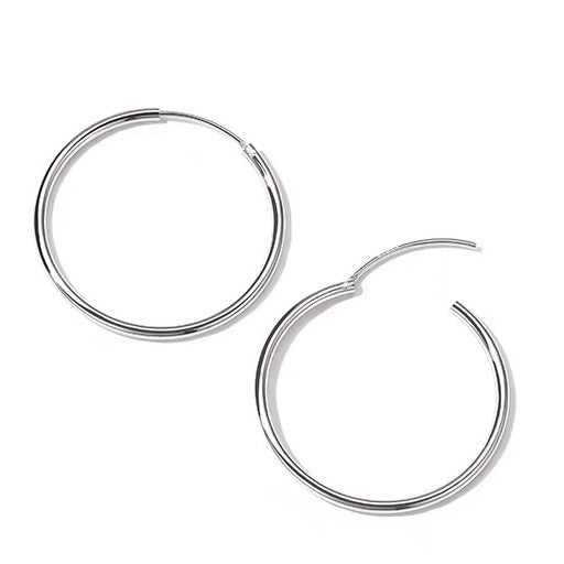 Women's Sterling Sier Bold Big Circle Simple Earrings