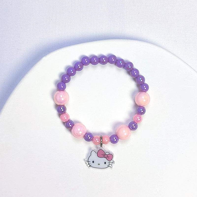 Children's Cartoon Crown Crystal Acrylic Handmade Resin Bracelets