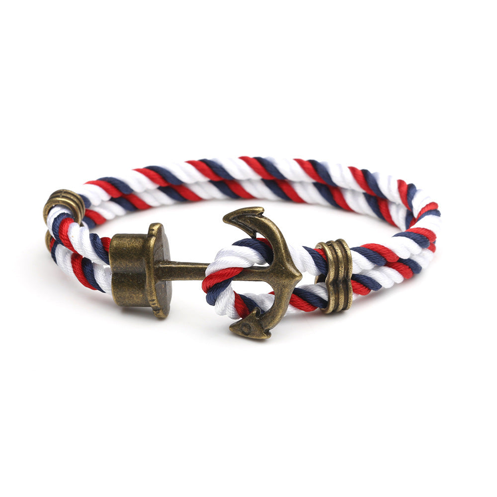 Women's & Men's Navy Anchor Chain Street Fashion Retro Handmade Couple Bracelets