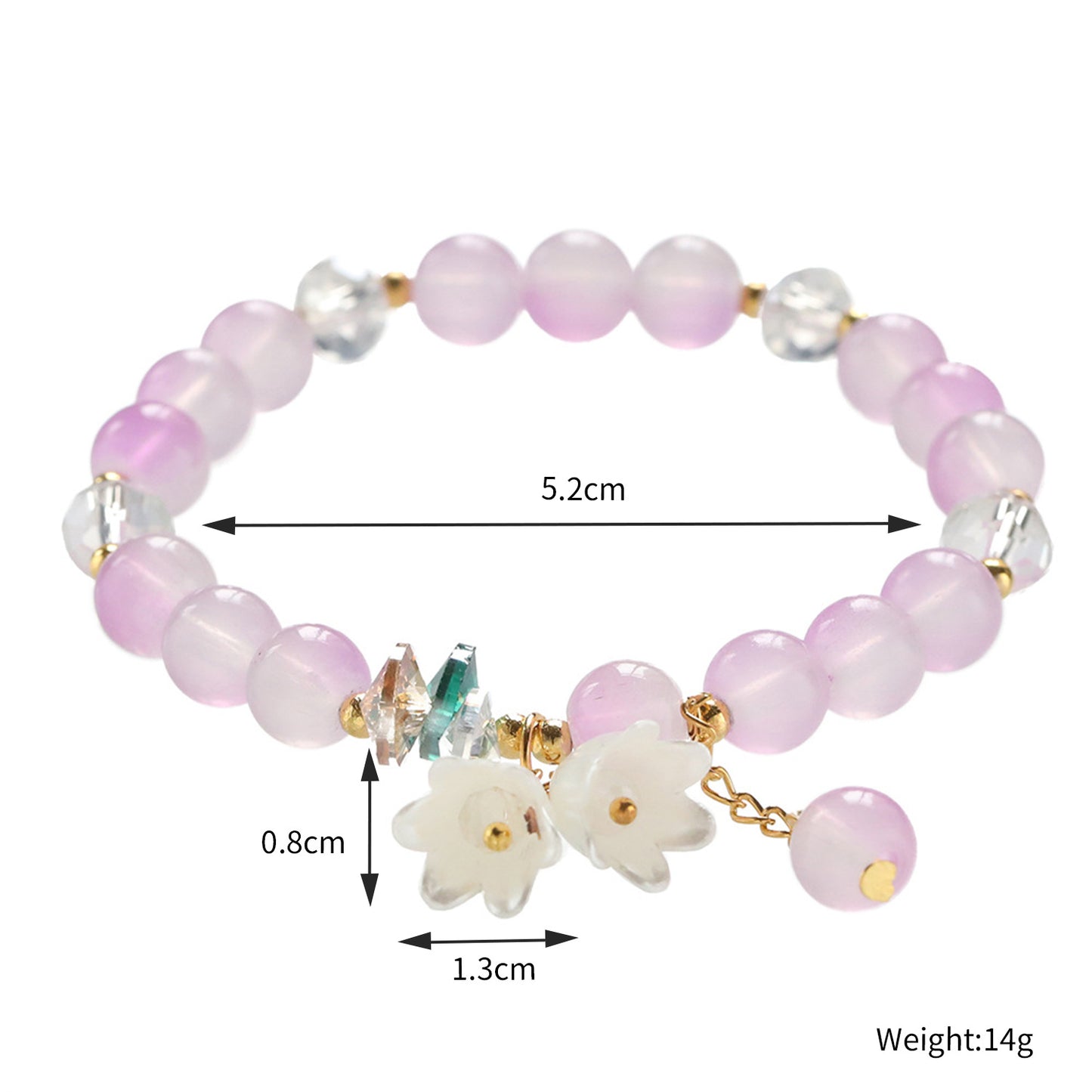 Floral Butterfly Niche Glaze Gift Friend Bracelets