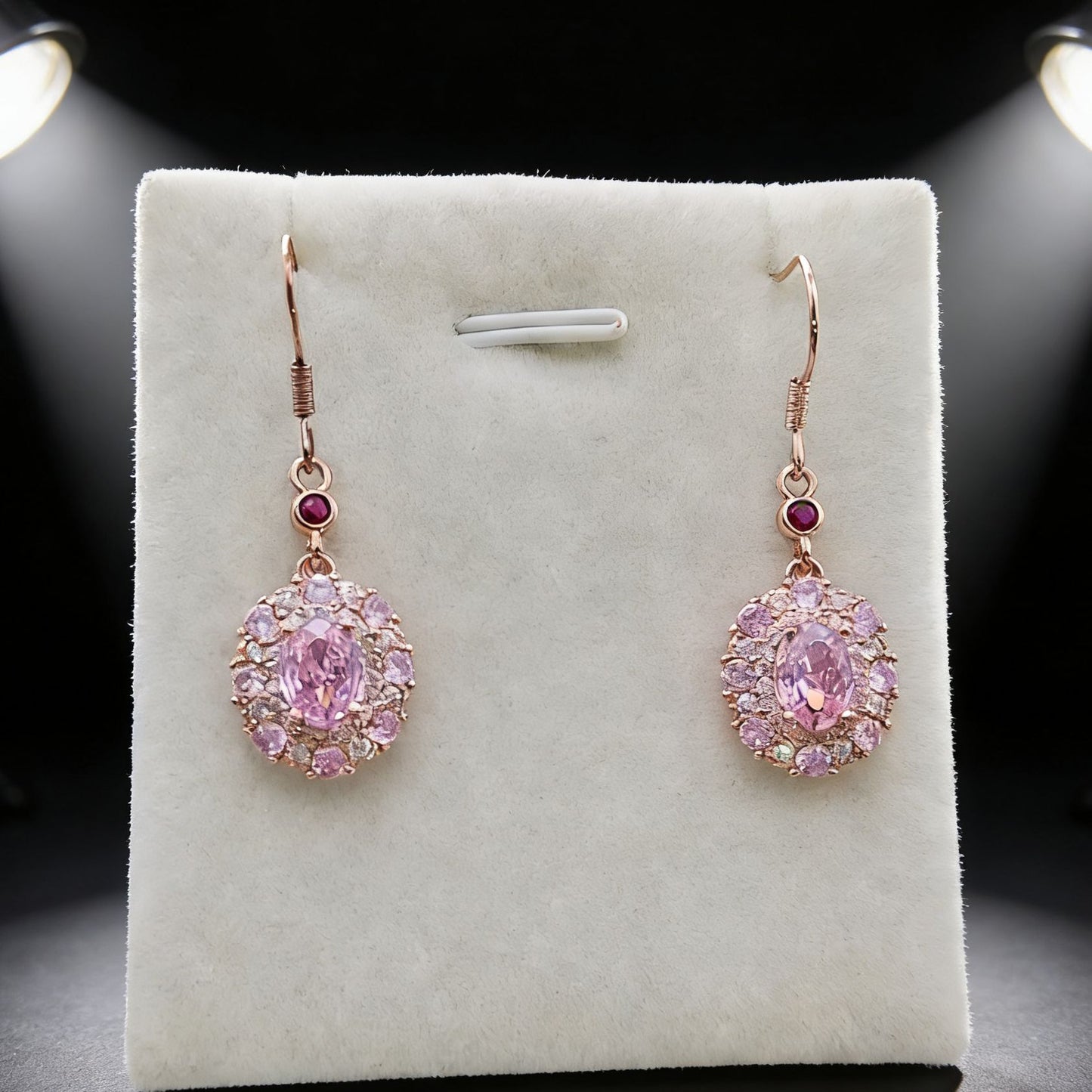 Women's Luxury Pink Diamond Argyle Big For With Colored Jewelry Set