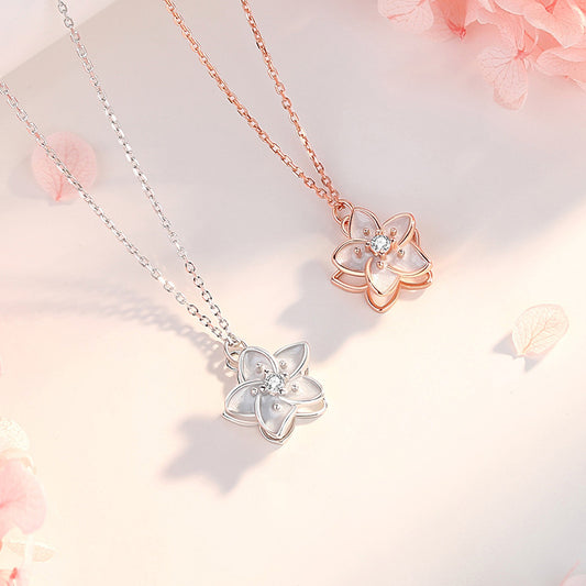 Women's For Summer Mori Fresh Petal Enamel Necklaces
