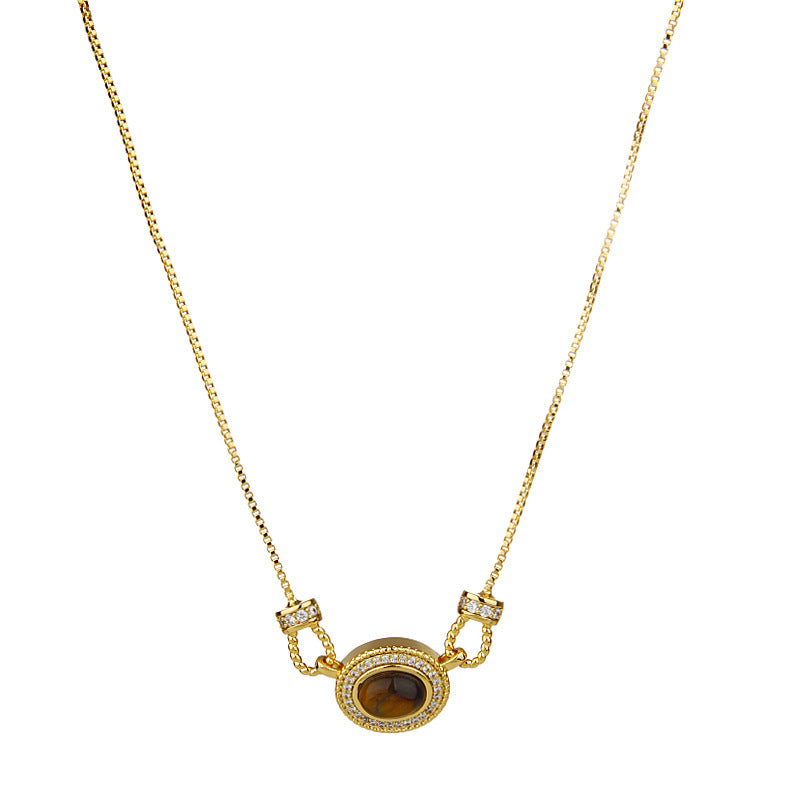 Women's Retro Tigereye Pearl For Special Interest Necklaces