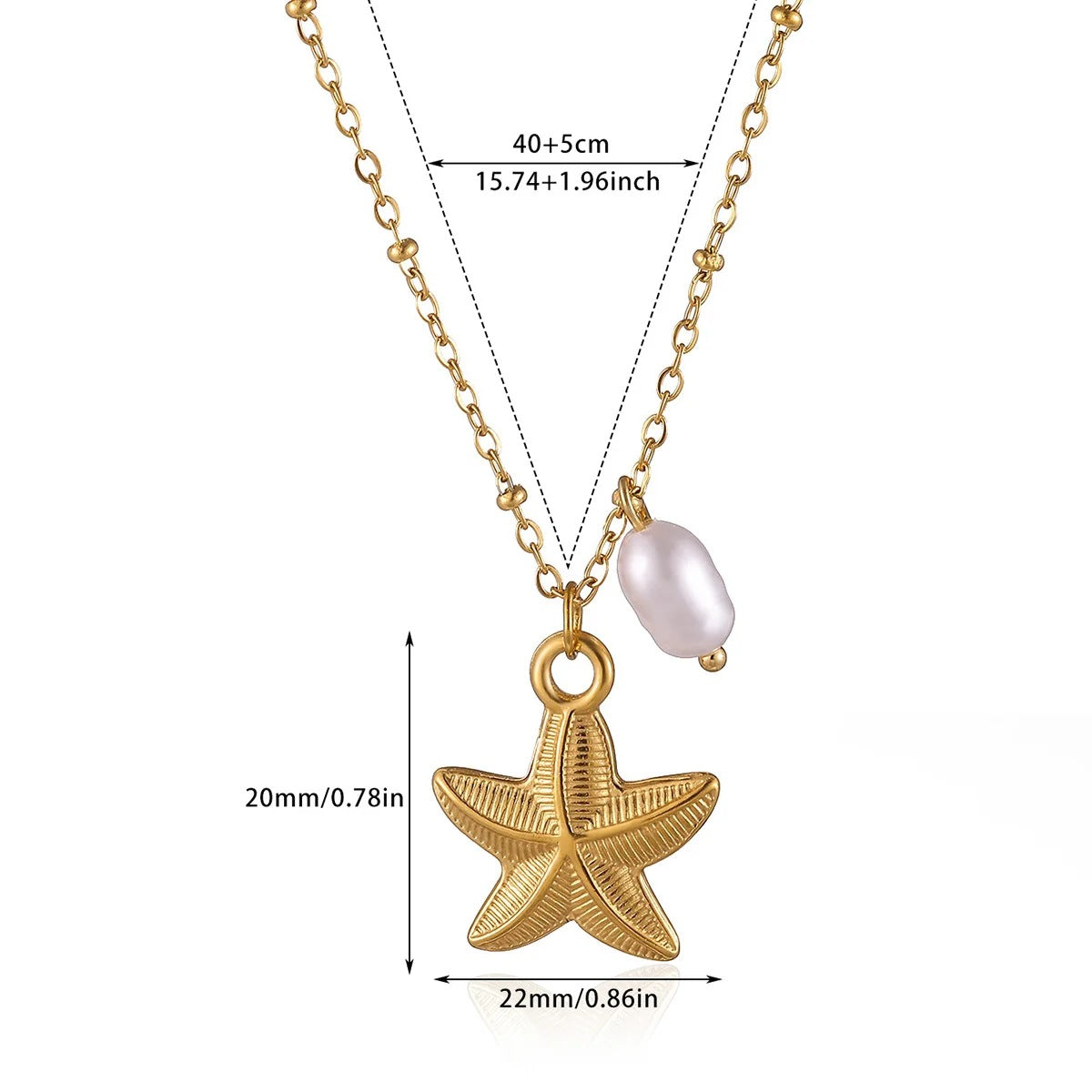 Unique Texture Simple Five-pointed Star Female Necklaces