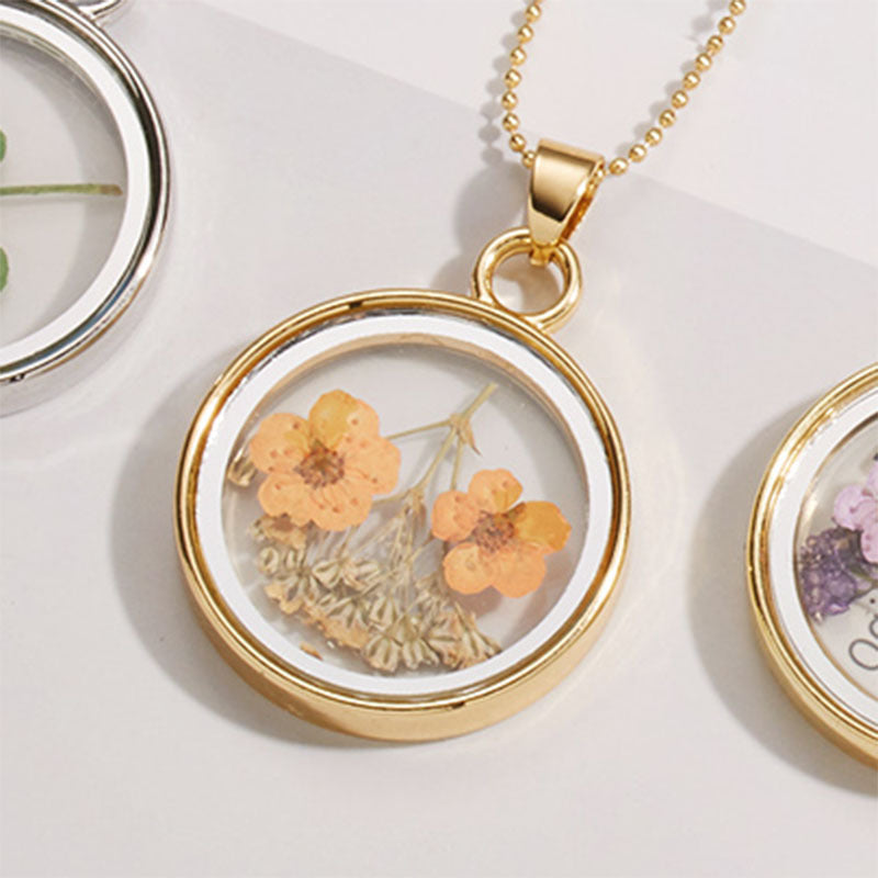 Creative Personality Ornament Plant Dried Flower Necklaces