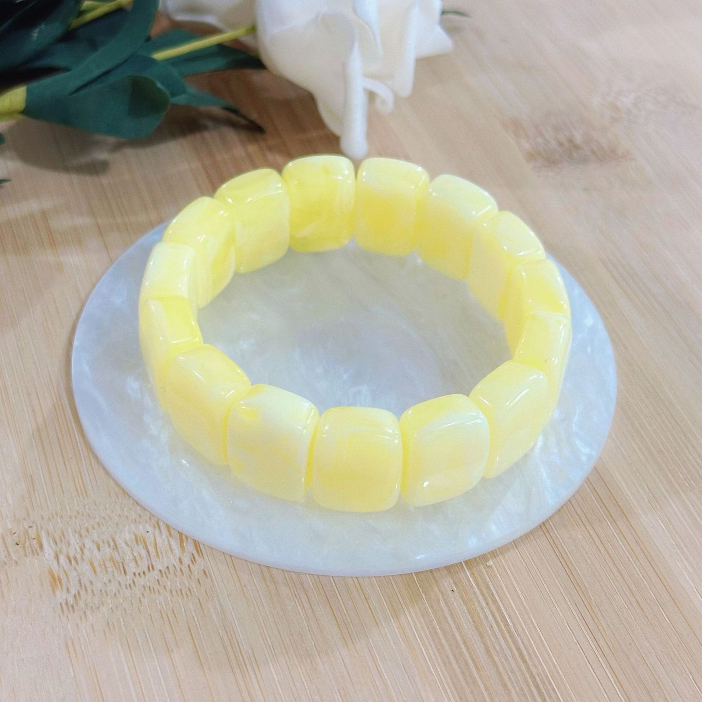 Women's & Men's Beeswax Resin Tourist Area Souvenir Bamboo Bracelets