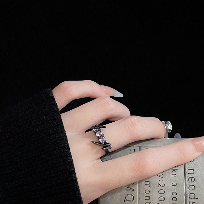 Women's Design Light Luxury High-grade Gang Drill Rings
