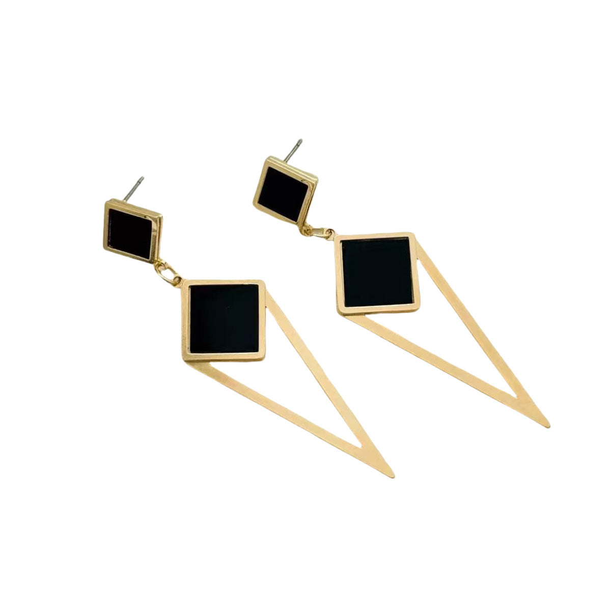 Women's Diamond Trendy Temperamental Long Eardrops Simple Stud Earrings