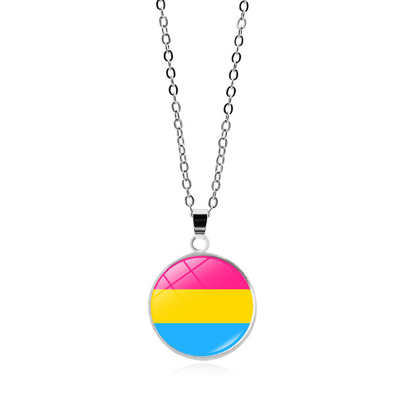 Rainbow Striped Love Female Versatile Gay Necklaces