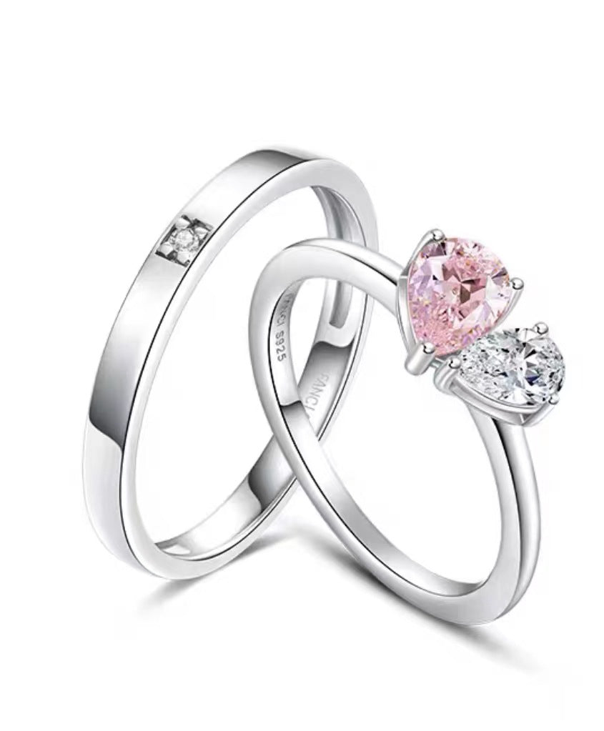 Women's & Men's Fan Home With Female Mobius Couple Fashion Simple Opening Rings