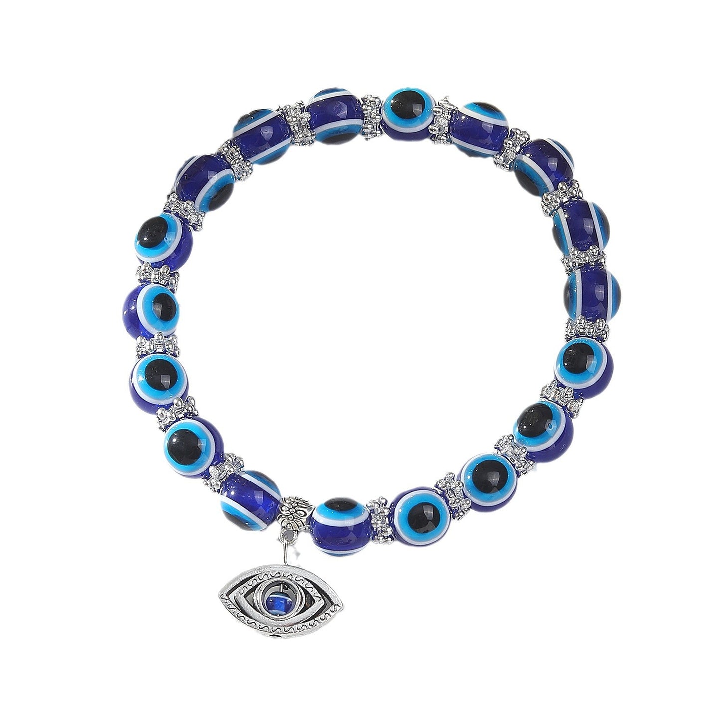 Summer Beach Foot Alloy Devil's Eye Bead Bracelet