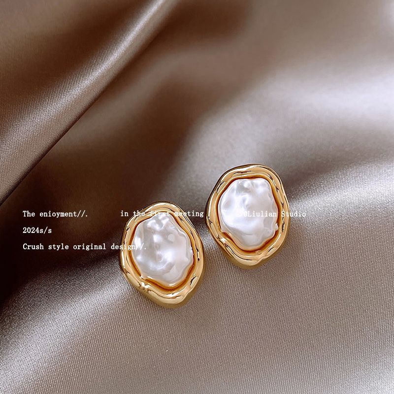 Pearl For Light Luxury Temperament High-grade Earrings