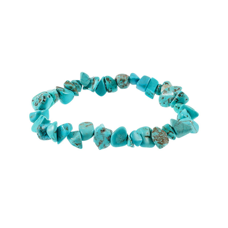 Gravel Stone Stretch Colorful Green Pine Bracelets