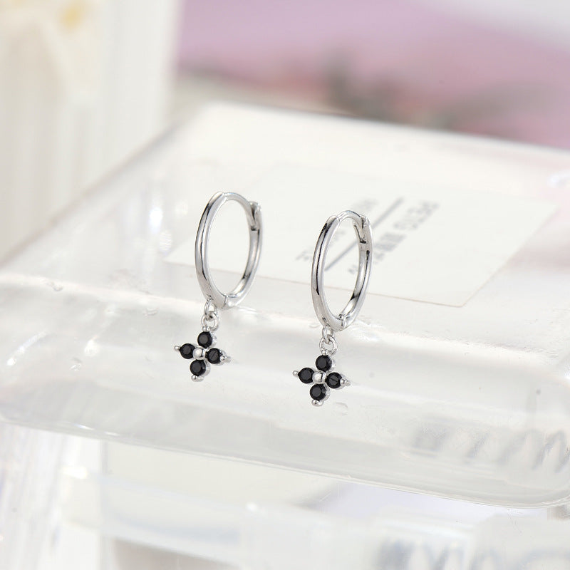 Women's Sterling Sier Temperamental Diamond For Trendy Earrings