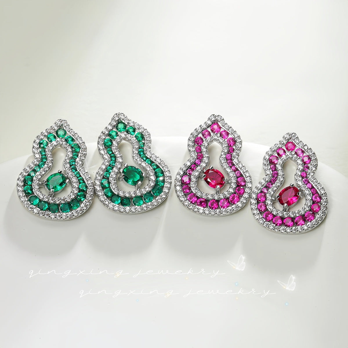 Hollow Gourd Fashionable Design Elegant High-grade Earrings