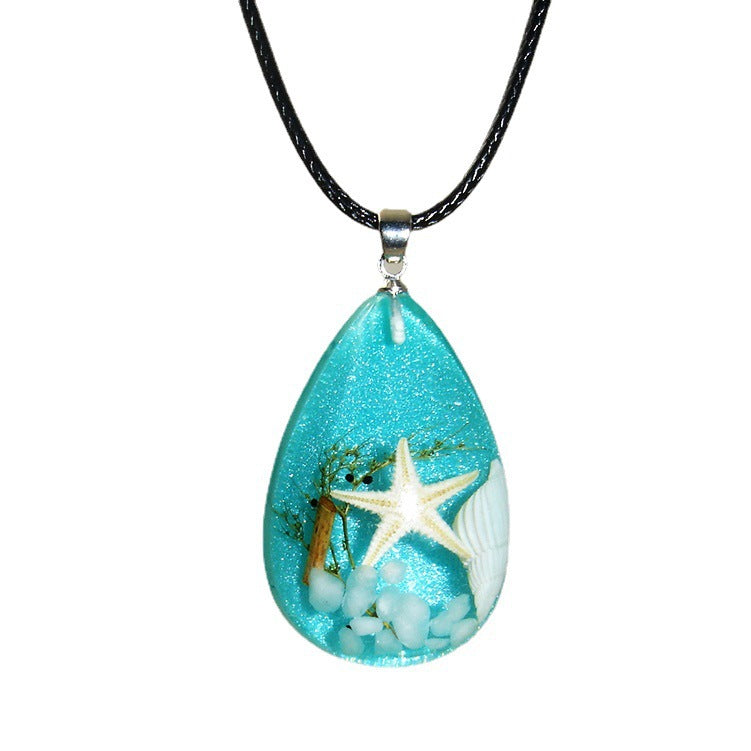 Ocean Scenic Tourist Souvenir Resin Starfish Conch Necklaces