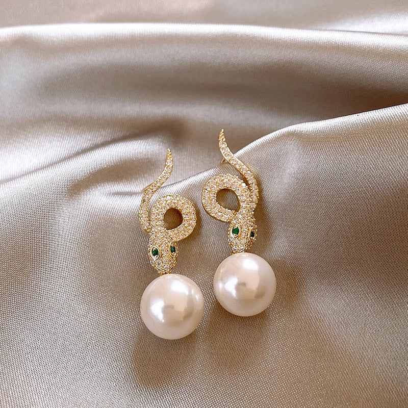 Pearl For Light Luxury Temperament High-grade Earrings