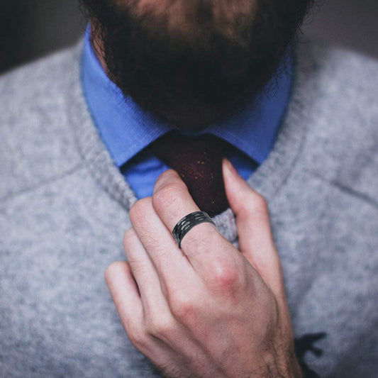 Men's Vacuum Electroplating Trendy Titanium Steel Batch Rings