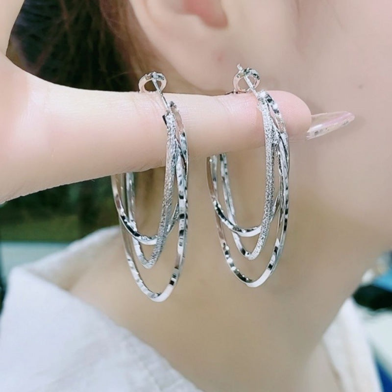 Women's Trendy Large Circle Fashion Temperament Goddess Earrings