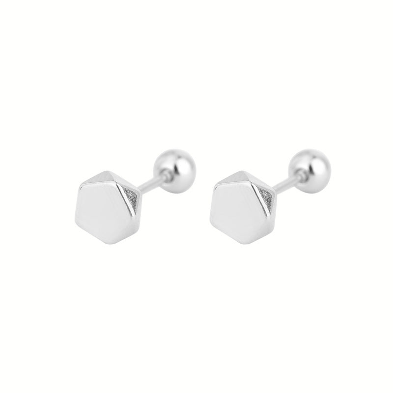 High-grade Ear Fashionable Diamond Screw Tightening Buckle Bone Earrings