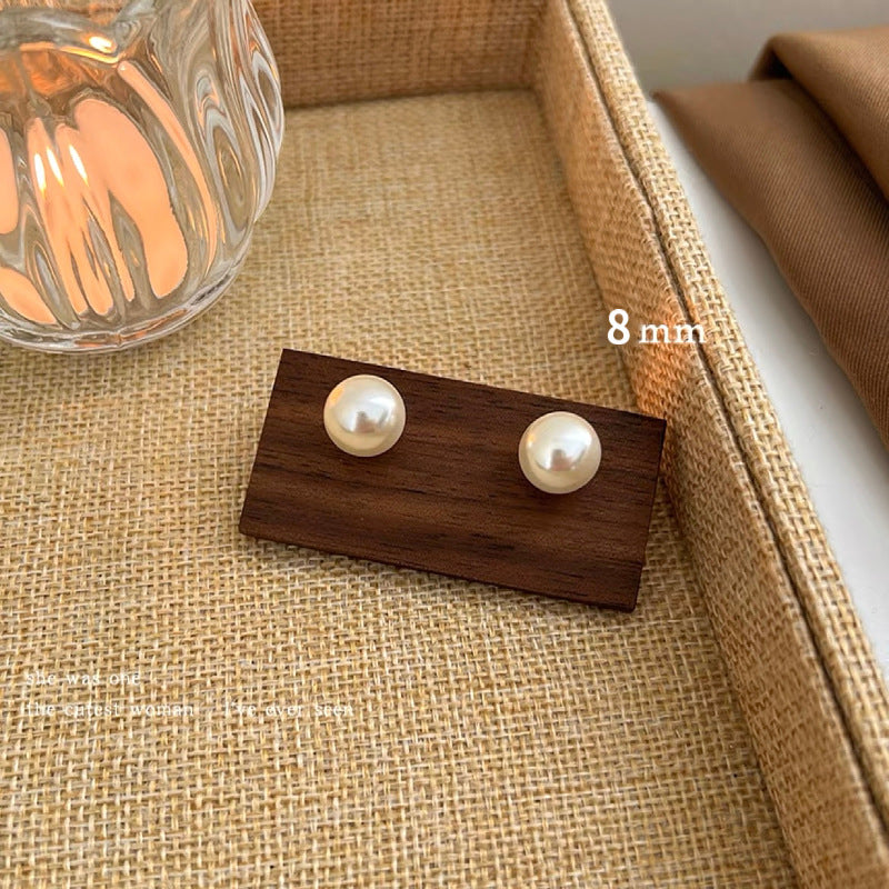 Women's Pearl Niche Design Retro Temperament Sier Rings