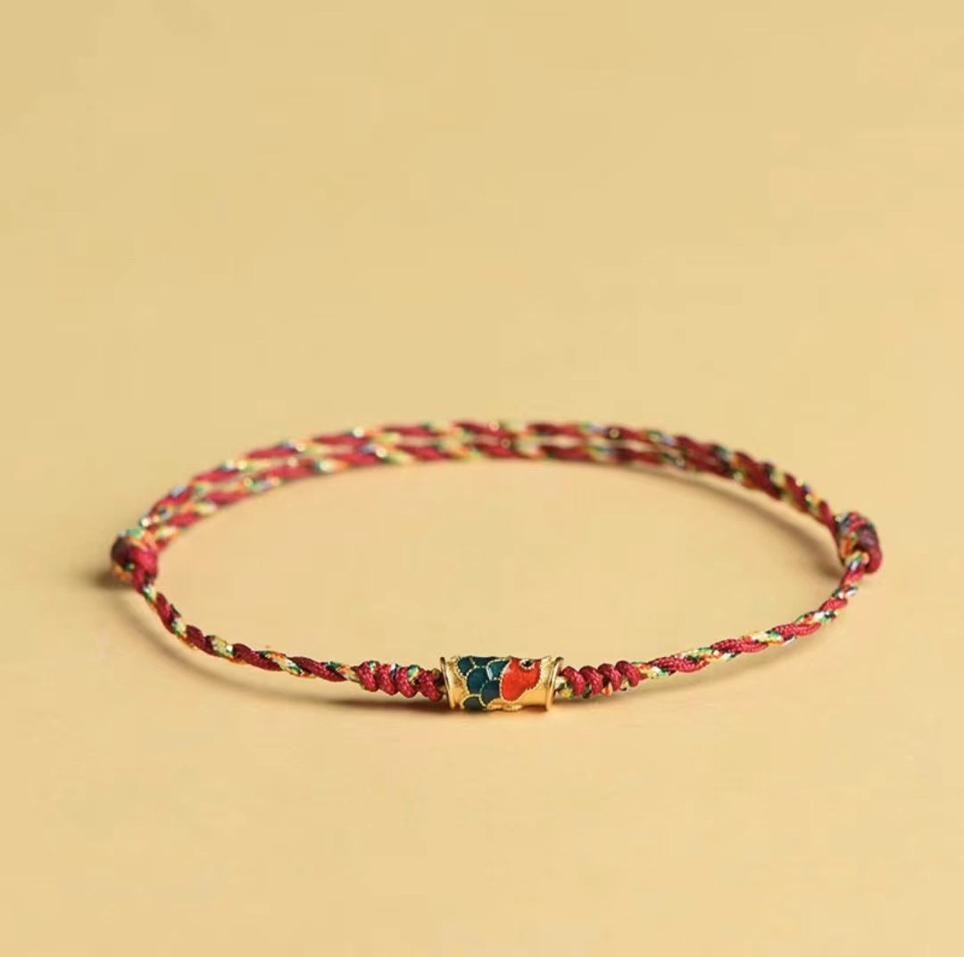 Red Rope Ethnic Style Colorful Ashore Bracelets