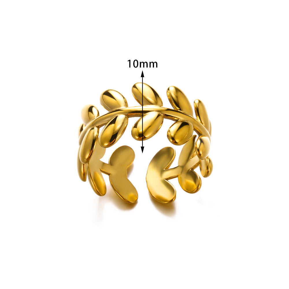 Women's Simple Geometric Chain Stainless Steel Oil Rings