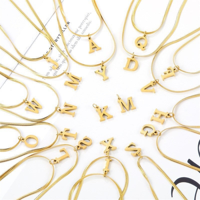 Titanium Steel English Letter Simple No Necklaces