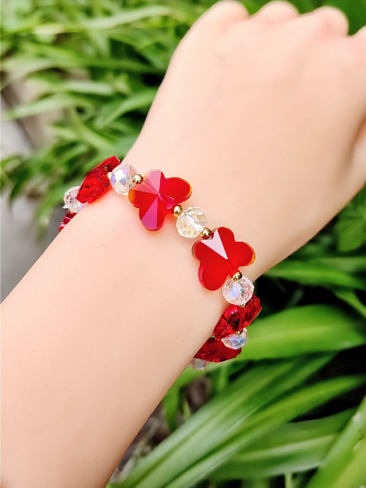 Women's Crystal Optional Sweet Fashion Ornament Butterfly Bracelets