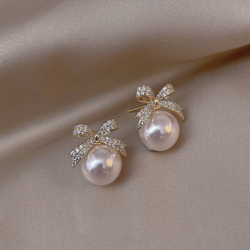 Pearl For Light Luxury Temperament High-grade Earrings