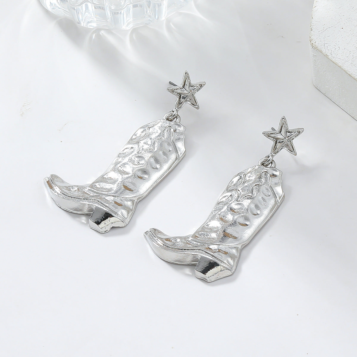 Women's Z Retro Western Style Riding Boots Earrings