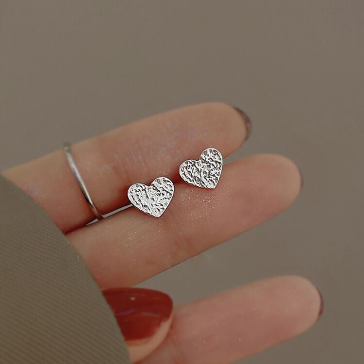 Ear Female Lava Heart-shaped Design Wind Earrings